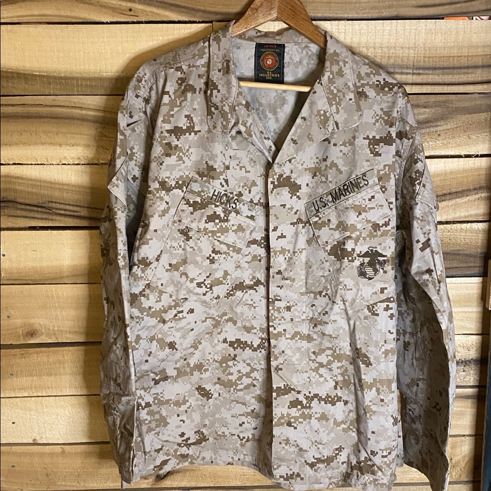US Marines Desert Marpat Digital Camo Shirt size large regular